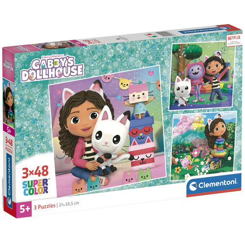 Gabbys Dollhouse puzzle 3x48pcs