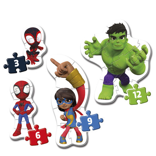 Marvel Spidey and His Amazing Friends puzzle 3-6-9-12pcs