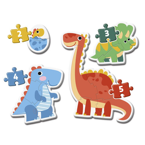 Dinosaurs puzzle 2-3-4-5pcs