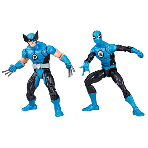 Blister 2 figuras Wolverine Spiderman Los 4 Fantasticos Marvel