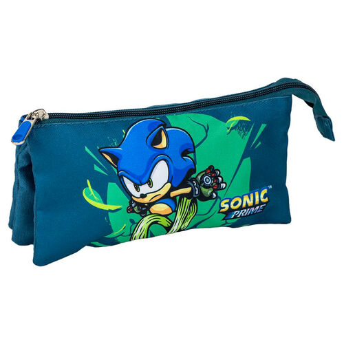 Sonic Prime triple pencil case