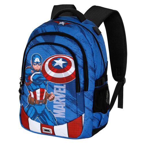 Mochila Gears Capitan America Marvel 44cm adaptable