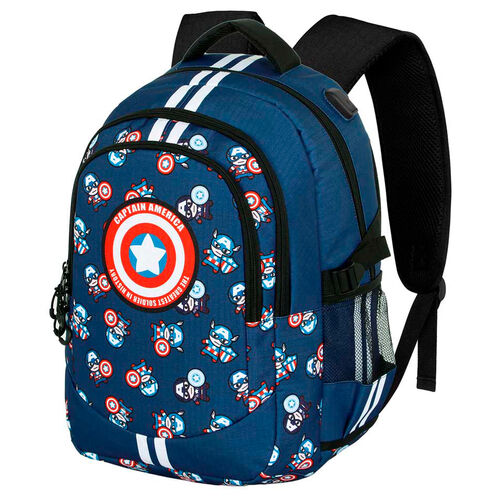 Mochila Plus Brave Capitan America Marvel 44cm