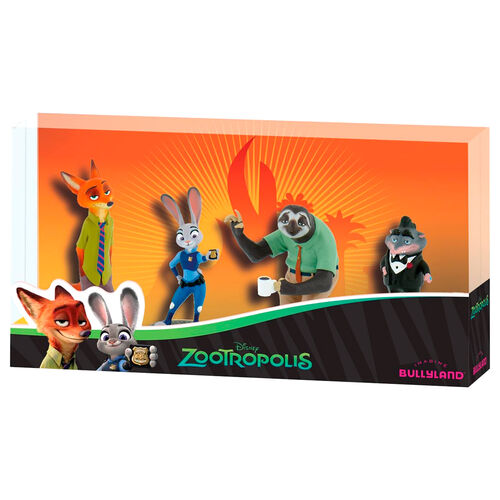 Blister 4 figuras Zootropolis Disney