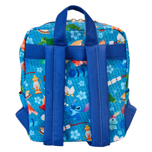 Mochila nylon Camping Cuties Stitch Disney Loungefly 24cm