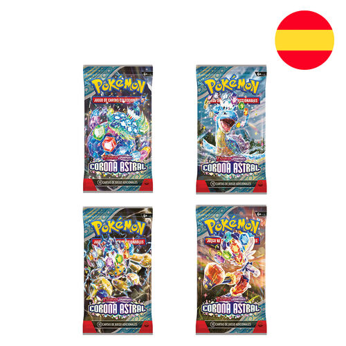 Sobre juego cartas coleccionables Corona Astral Escarlata & Purpura Pokemon español surtido