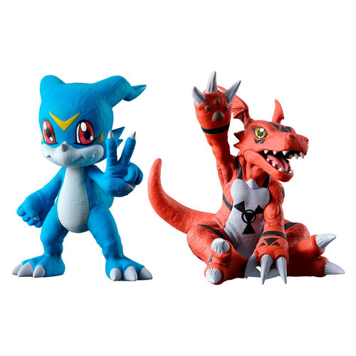 Digimon Two Forces That Radite Light Veemon & Guilmon Ichibansho figures 5cm