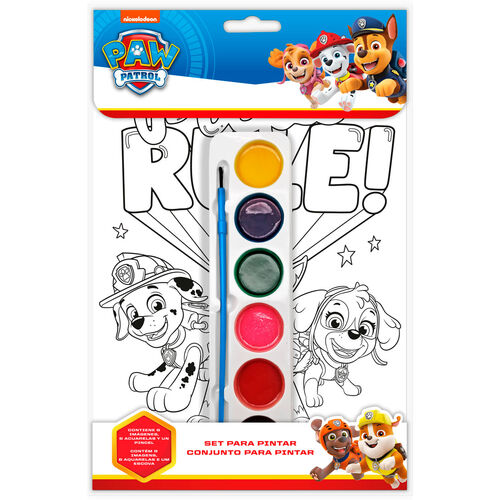 Paw Patrol watercolour painting set