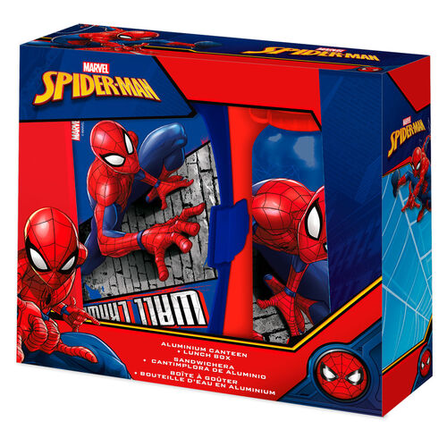 Marvel Spiderman canteen + lunchbox set 500ml