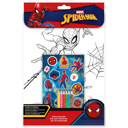 Marvel Spiderman colouring set + stickers