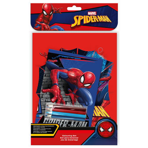 Marvel Spiderman colouring set + notebook