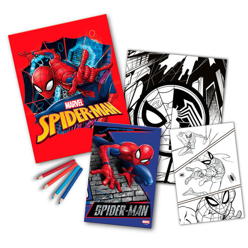 Marvel Spiderman colouring set + notebook