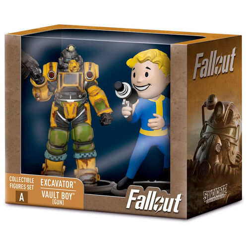 Fallout Excavator & Vault Boy Gun set 2 figures 7cm