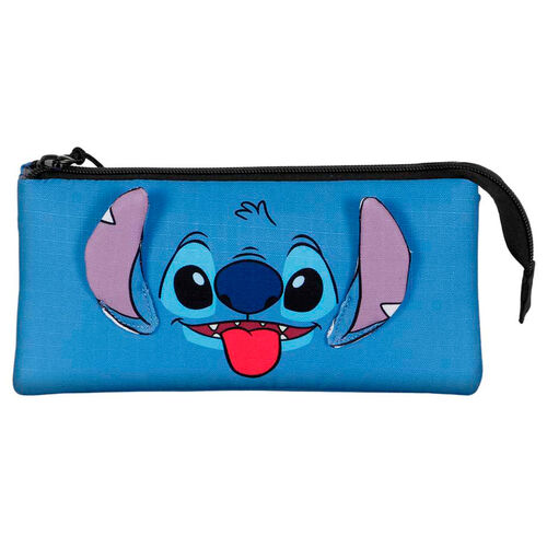 Disney Stitch Tongue triple pencil case