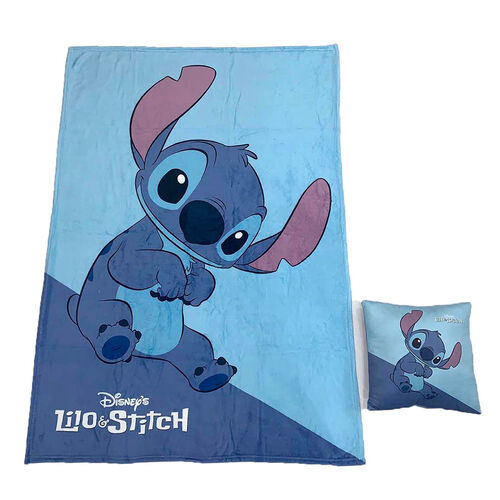 Disney Stitch polar blanket + cushion set