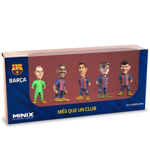 Blister 5 figuras Minix FC Barcelona 7cm