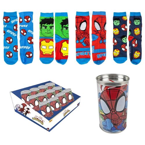 Marvel Spidey pack 4 assorted socks