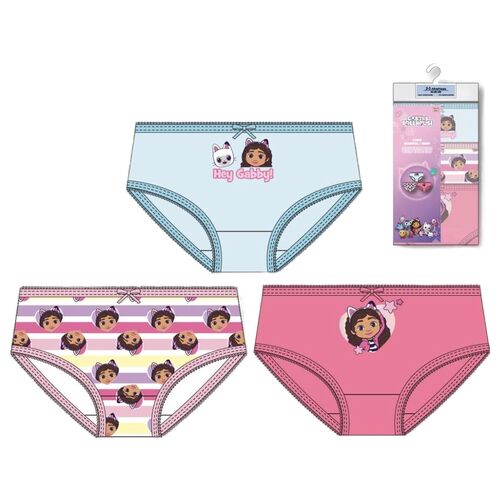 Gabbys Doll House pack 3 assorted knickers