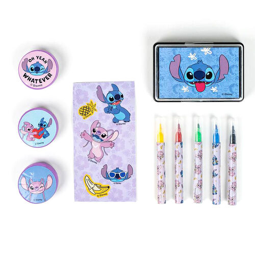 Disney Stitch colouring stationery case