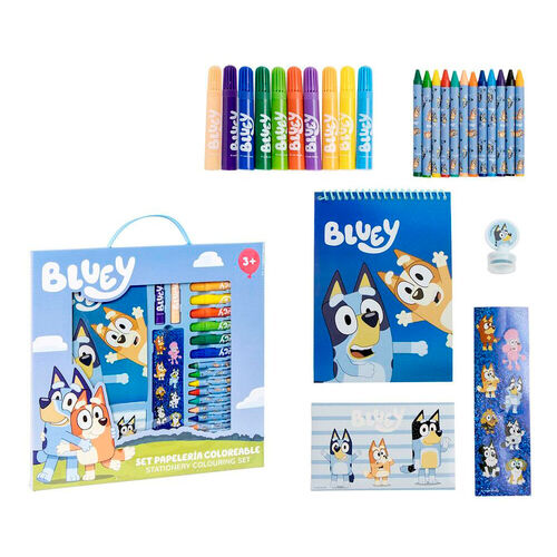 Bluey colouring stationery set