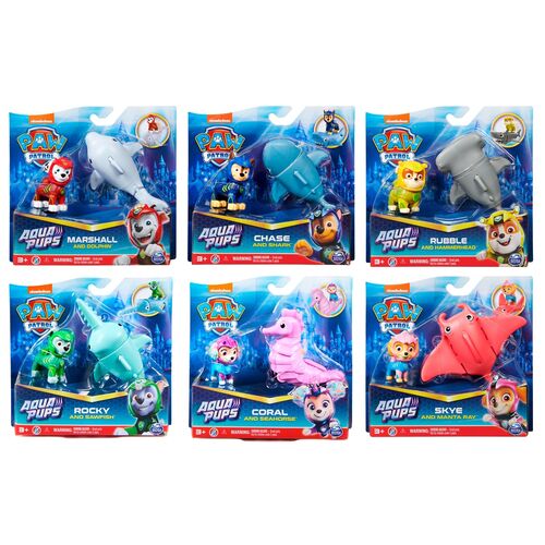 Paw Patrol Aqua Pups pack 2 assorted figures