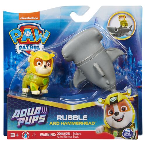 Paw Patrol Rubble Aqua Pups pack figures