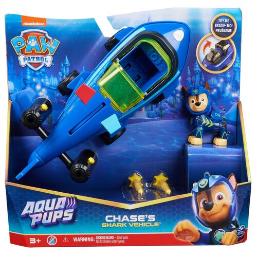 Paw Patrol Chase Vehicles Aqua Pups pack figures