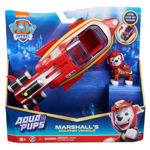 Paw Patrol Marshall Vehicles Aqua Pups pack figures