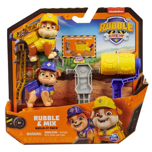 Paw Patrol Rubble y Mix Rubble & Crew pack 2 figures