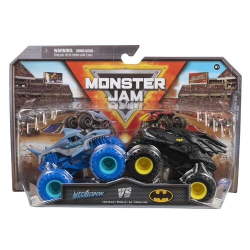 Monster Jam Megalodon vs Batman blister 2 cars