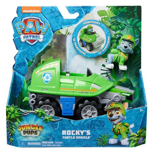 Paw Patrol Rocky Jungle Pups vehicle pack figures