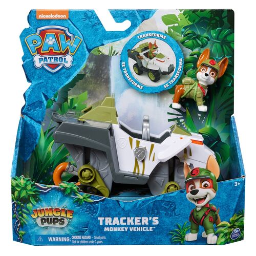 Paw Patrol Tracker Jungle Pups vehicle pack figures