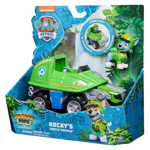 Paw Patrol Rocky Jungle Pups vehicle pack figures