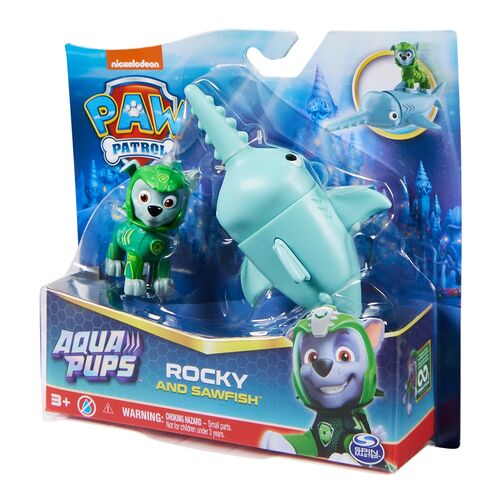 Blister 2 figuras Rocky Aqua Pups Patrulla Canina Paw Patrol