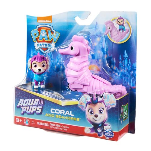 Blister 2 figuras Coral Aqua Pups Patrulla Canina Paw Patrol