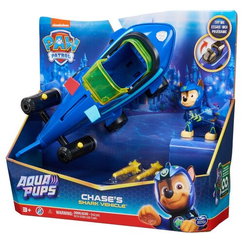 Paw Patrol Chase Vehicles Aqua Pups pack figures