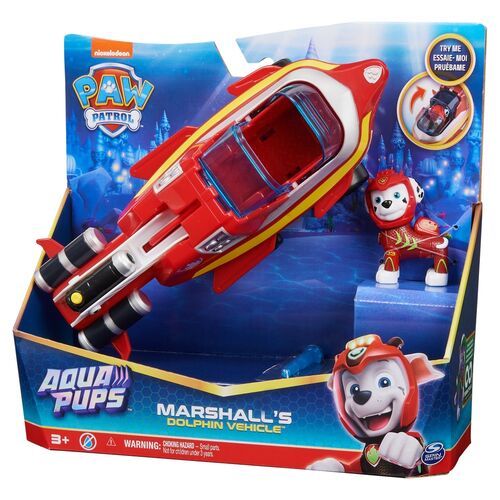 Paw Patrol Marshall Vehicles Aqua Pups pack figures