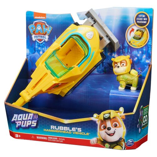 Paw Patrol Rubble Vehicles Aqua Pups pack figures