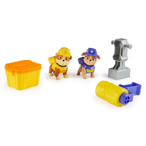 Blister 2 figuras Rubble y Mix Equipo Rubble Patrulla Canina Paw Patrol