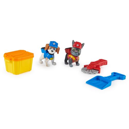 Blister 2 figuras Charger y Wheeler Equipo Rubble Patrulla Canina Paw Patrol