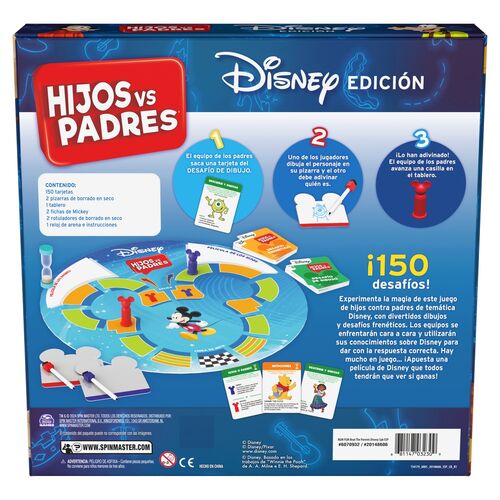 Spanish Disney Edition Sons vs Parents board game