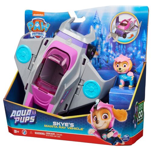 Blister 2 figuras Skye Vehiculos Aqua Pups Patrulla Canina Paw Patrol