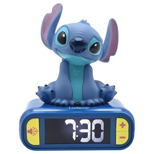 Disney Stitch digital 3D alarm clock light and sound