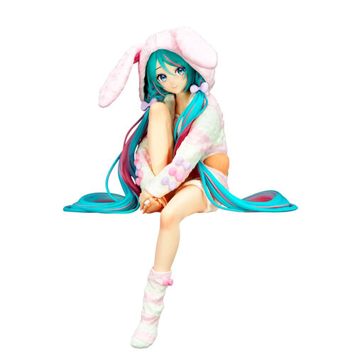 Hatsune Miku Hatsune Miku Rabbit Ear Hood Pajama Noodle Stopper figure 14cm