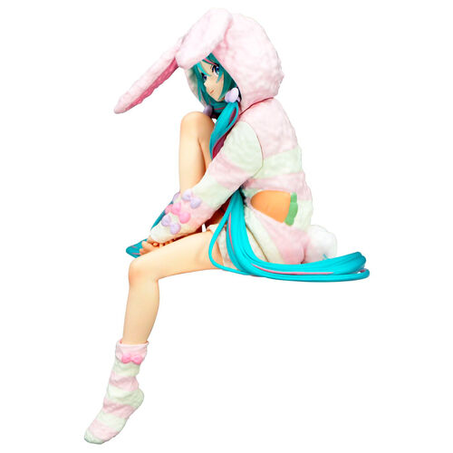 Hatsune Miku Hatsune Miku Rabbit Ear Hood Pajama Noodle Stopper figure 14cm