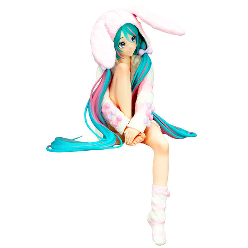 Hatsune Miku Hatsune Miku Rabbit Ear Hood Pajama Noodle Stopper figure 14cm