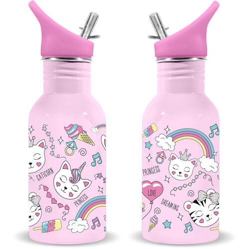 Water Revolution Cats stainless steel bottle 500ml