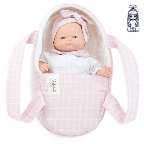 Sueecitos Doll in cradle 26cm