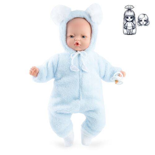 Pitus Soft blue Doll 40cm