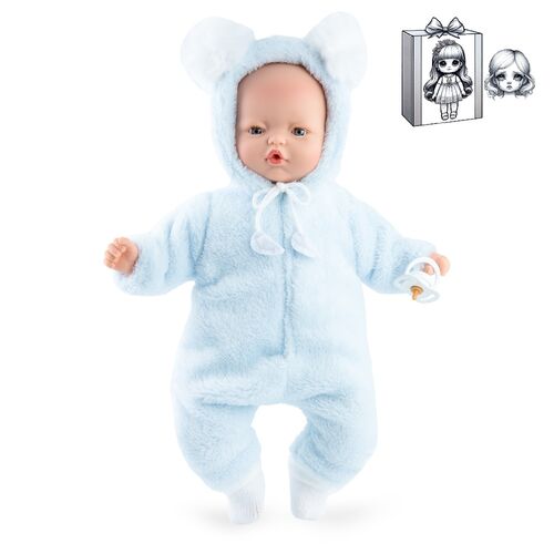 Pitus Soft blue Doll 40cm